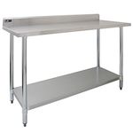 Kitchen Catering Table Heavy Duty Work Bench Food Prep Stainless Steel Top Preperation Countertop Worktable Commercial 5ft