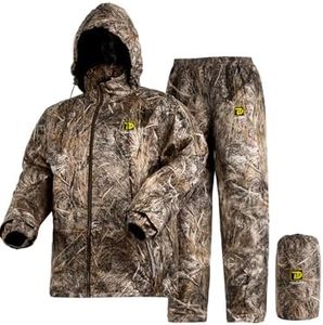 Trudave Hydrolock Rain Suit, Waterproof Rain Suits for Men, 2 Pieces Breathable & Windproof Rainwear
