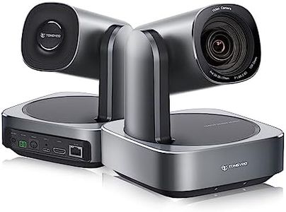 TONGVEO PTZ Cámara de Sala de Conferencias, Zoom Óptico 10x USB2.0/HDMI/LAN IP Cámara de Transmisión en Vivo Soporte POE, Cámara de Videoconferencia 1080P 60fps para Servicios de Culto/Eventos Iglesia