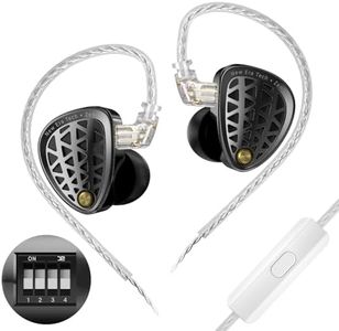 KZ Zenith IEM Wired Earbuds, Professional Sound Isolating Earphones, Clear Sound & Deep Bass, Single Dynamic Larger Driver, Secure Fit in Ear Monitor for Audio Engineers, Musicians (MIC)