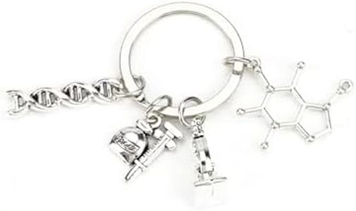 MUCOOS Science Teacher Keychain Biology Teacher Keychains for Women DNA Keycharm Gifts for Scientist Fun Biology Gifts