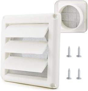 Cenipar 4" Dryer Vent Cover for Exterior Wall Vent Hood Outlet with Screen Includes 4 Screws 4" Dryer Vent Cover (White)