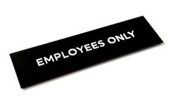 Kubik Letters Employees Only Sign - Employees Only Signs for Business - Employee Only Sign - Employee Only Signs for Doors - Staff Only Sign - Raised Letters - Strong Adhesive Tapes Included