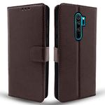 Pikkme Mi Redmi Note 8 Pro Flip Case Leather Finish | Inside TPU with Card Pockets | Wallet Stand and Shock Proof | Magnetic Closing | Complete Protection Flip Cover for Mi Redmi Note 8 Pro (Coffee)