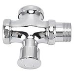 Ayayu Push Button Urinal Flush Valve, Guaranteed Performance DN20 DN25 Silver Urinal Flusher for Toilet Tank