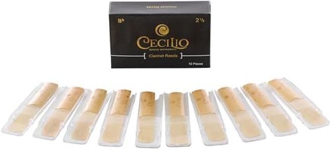 Cecilio Clarinet Reeds, 10-pack with Individual Plastic Case (2.5)
