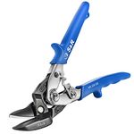 S&R Tin Snips Ideal-Series 260 mm, Strong and Agile, for Metal Sheets Cutting, Left Cut, Industrial Quality