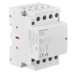 Heschen Household AC Contactor, CT1-63, 4 Pole Four Normally Open, AC 220V/240V Coil Voltage, 35 mm DIN Rail Mount