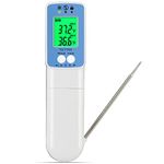 Metris Instruments Food Cooking Meat Thermometer Digital Infrared Laser Instant Read with Probe for Kitchen Outside Grill BBQ Smoker, Food Inspector Model TCT703