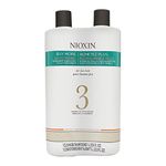 Nioxin System 3 Cleanser and Scalp Therapy Conditioner Duo for Unisex - Shampoo and Conditioner, 33.8 ounces