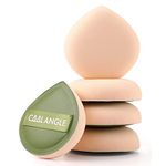 COOL-ANGLE 5Pcs Green Makeup Sponge For Foundation Concealer And Powder, Blender Sponge For Natural And Easy Makeup Soft Long-lasting And Beginner-friendly, Medium