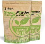 Hion Green Powder – Ultimate Blend - 60 Servings (300g). Vegan, Alkaline & Gluten-Free Super Greens. ✸ The UK’s Premium Ultra-Pure Super Food Powder.