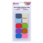 Oytra 10 Color Polymer Clay Make and Oven Bake Soft Set for Jewellery Earrings Making Sculpting Miniatures DIY Art Non Air Dry Plasticine PVC Material Beginner Professional Baking Adults Kids (Pastel)