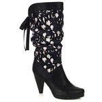 Ruby Shoo Women's Black Athena Rouched High Heel Boots 38 UK 5