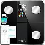 Smart Scale for Body Weight and Fat Percentage, RunSTAR High Accuracy Digital Bathroom Scale with Large Display for BMI Heart Rate FSA&HSA Eligible 15 Body Composition Analyzer Sync with Fitness App