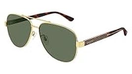 Gucci Green Aviator Men's Sunglasse