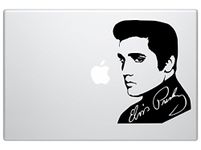 Elvis Presley King of Rock N Roll portrate signature car truck SUV mac book laptop tool box decal sticker approx. 6 inches black