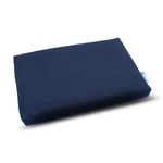 Yogan Head Cushion/Headpad (1") for Yoga/Pilates | Organic Cotton Outer Cover (Removable & Washable) | Inner Cover with Recycled Fiber Filling | 30cm×20cm×2.5cm (Navy Blue)