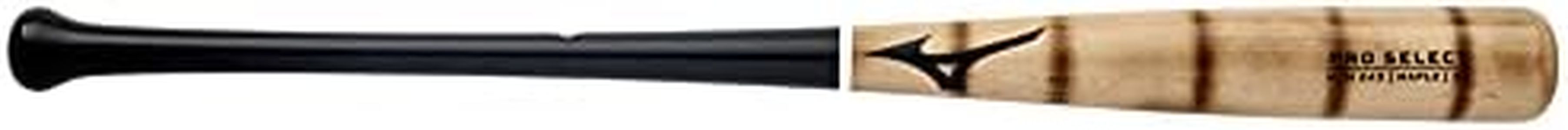 Mizuno Pro Select MZM 243 Maple Wood Baseball Bat, Natural-Black, 31 inch