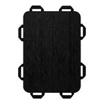 Small and Beauty Positioning Bed Pad with Handles 55" X 36" Slide Sheet Elderly Lifting Devices Draw Sheets Sling Transfer Belt Reusable Washable Waterproof Transfer Board Black