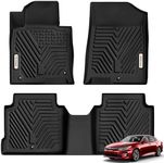 YITAMOTOR Floor Mats Compatible with Optima & Sonata, Custom Fit Floor Liners for 2016-2020 Kia Optima, 2015-2019 Hyundai Sonata, 1st & 2nd Row All Weather Protection, Black