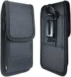 JOLIRSBOX Cell Phone Holsters for iPhone 16 15 14 13 12 11 pro max,XR, X, Xs Max,15 8 Plus,Samsung S24 S23 S22 Note20 Ultra, Nylon Cell Phone Pouch fit with Otterbox Case on (not fit Defender Series)