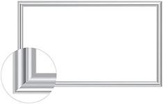 Intec brackets - Brushed Silver Art Deco TV Frame created exclusively for Samsung The Frame 43" TV