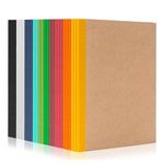 KisSealed 26 Pack A5 Kraft Notebooks,10 Colors Composition Notebooks, Lined Travel Journal Bulk with Rainbow Spines for Travelers, Students and Office Supplies,60 Pages,8.3x 5.5 inches