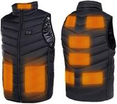 WiMas Heated Vest Heating Jacket, 3 Adjustable Temperature Heating Levels with 9 Heating Zones, Winter Warm Vest for Outdoor Activities (Battery Pack Not Included)