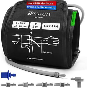 Extra Large Cuff Compatible with Omron, Curved Fit, 9"-20.5" Inches (22-52CM), XL Replacement Cuff for Big Arms with 6 Connectors
