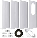 YoleShy Portable Air Conditioner Window Kit with Coupler Adjustable Window Seal for AC Unit, Sliding AC Vent Kit for Exhaust Hose, Universal for Ducting with 5 Inches Diameter