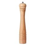 DeroTeno Pepper Mill, Pepper Grinder with Adjustable Ceramic Grinder, Rubber Wood, Height 30 cm