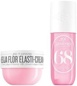 Sol de Janeiro Beija Flor Elasti-Cream & Cheirosa 68 Perfume Mist Duo | Collagen Boosting Body Cream, Fruity Floral Scent, Bundle, 8.1 fl oz. each