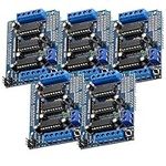 AZDelivery L293D Motor Driver Shield, 4-Channel Motor Driver Shield, Stepper Motor, Stepper Expansion Board compatible with Arduino Including E-Book! (5PCS)