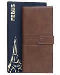 FEDUS Premium Long Currency Holder, Passport Holder for Unisex, Passport Cover Case Wallet with Card Holder, ID Card, Ticket, Currency, Boarding Pass Slots RFID Protected Travel Accessories Organiser