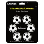 Knixmax Shoe Deodorant Balls Air Fresheners Odour Eliminator for Footwear Backpacks Gym Bag Lockers 6 Balls Set - Soccer/Cologne Scent