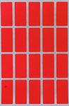 Royal Green Rectangle Shape Sticker tabs 1.57 inch x 0.75 inch Neon Red Colored File Stickers (40mm x 19) - 100 Pack