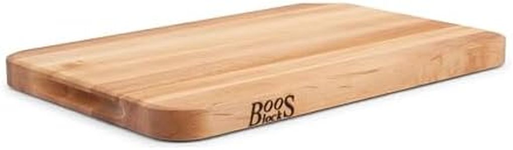 Boos Block Chop-N-Slice - Butchers Block Chopping Board - Thick Chopping Board - North American Hard Maple Chopping Board - Safe for Food Preparation - 18 x 12 x 1,25 Inches