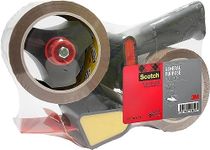 Scotch 3M Heavy Duty Pistol Grip Dispenser – One-Hand Packaging Tape Dispenser with 2 Rolls of Storage Tape, 50 mm x 66 m - Ideal to Tape Your Boxes and parcels