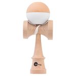 Kendama USA Kaizen Half Split Kendamas Rubberized Matte Silk Paint & Extras Included (Natural & White)