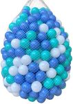 bebikim 200 Count Plastic Soft Plastic Ball Pit Balls Colorful Play Pit Balls for Pet Dogs Ball Pit 2.2" Large Phthalate Free Bpa Free Balls for Toddlers 1-3 Baby Kids (Blue)