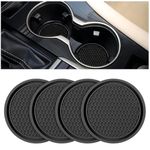 STHIRA® 4Pcs Car Cup Holder Liner 2.75 Inches Dia Round Honeycomb Silicone Cup Coaster Silicone Cup Holder Liner Anti-slip Silicone Coasters Car Accessories