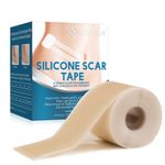 Reusable Silicone Scar Sheets(1.6”x 60”Roll-1.5M),Silicone Scar Roll,Scar Silicone Tape Strips,Professional Scar Removal Sheets for C-Section, Surgery, Burn, Keloid, Acne