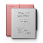 reMarkable Paper Pure bundle – 10.3” paper tablet with black-and-white display – Digital notebook better writing and reading. Includes Desert Pink Sleeve Folio and Marker Plus with built-in eraser