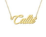 Callie Pendant Name Necklace 18k Gold Plated Stainless Steel Script Nameplate Necklace Jewelry for Best Friends