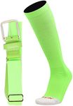 MadSportsStuff Pro Line Baseball Socks and Belt Combo (Neon Green, Medium)