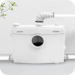 Macerator Pump for Basement Bathrooms, Tiny Homes & Laundry – Connect Toilet, Shower, Sink & Washer, 4-Inlet/2-Outlet, Quiet & Powerful Waste Grinder