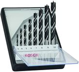 Bosch Accessories Professional 8 pcs. Brad Point Drill Bit Set (For Wood, Ø 3 - 10 mm, Accessories Rotary Drills)