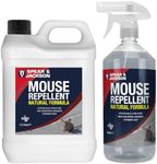 Spear & Jackson Mouse Repellent 500 ml Spray and 2.5L Refill, Peppermint Scent, Natural Ingredients