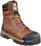 Carhartt Men's Ground Force 8-Inch Brown Waterproof Work Boot - Composite Toe - New For 2017 - CME8355, 11 M US, Peanut Oil Tan Leather